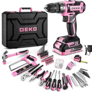DEKO Pink Drill Tool Kit Set